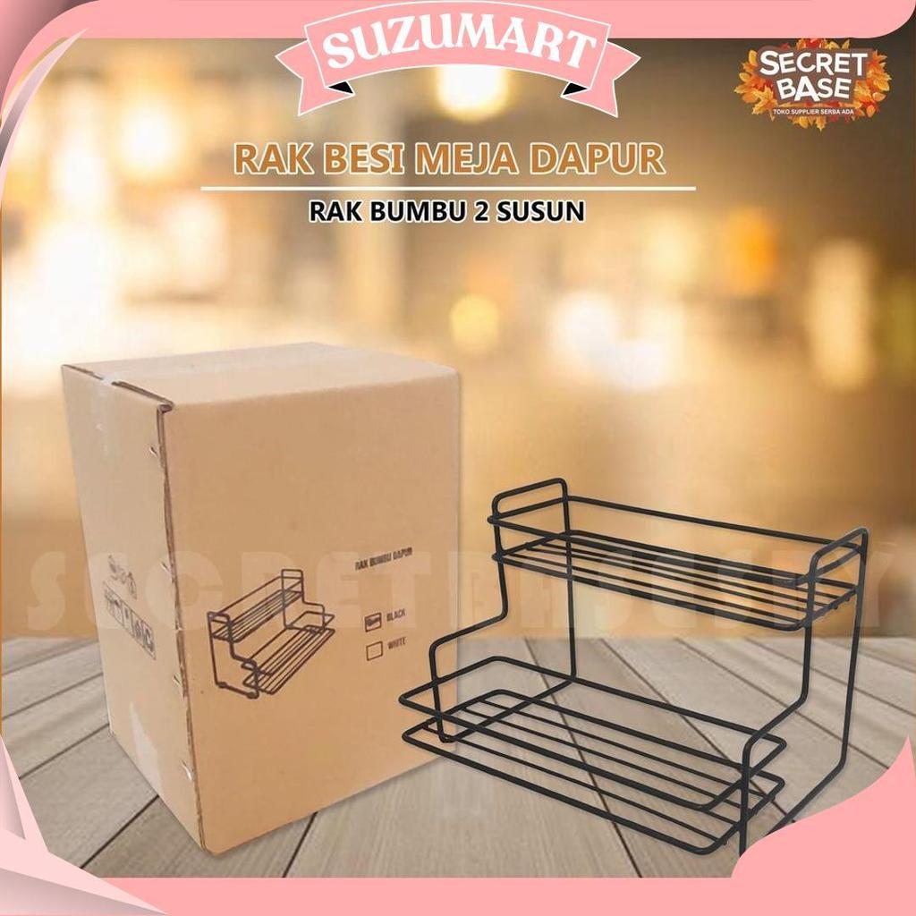 Rak Besi Meja - Kitchen Set / Rak Bumbu Susun / Rak Besi Serbaguna Ori