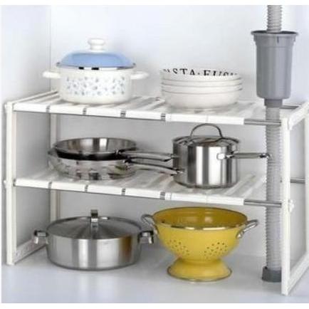 Rak Dapur 2 Susun Serbaguna Rak Panci Kuali Wajan Dapur Rak Panci