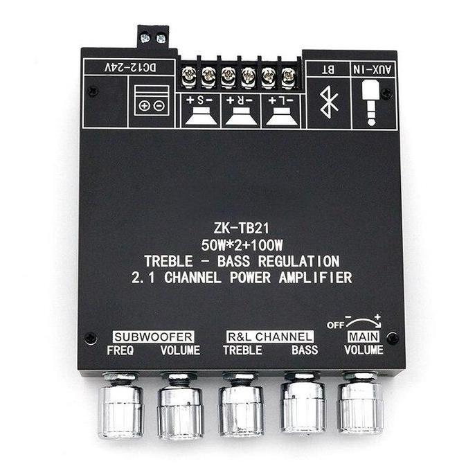 FINESSE ZK-TB21 TPA3116D2 Bluetooth 5.0 Penguat Subwoofer Papan 50WX2 + 100W 2.1 Channel Power Audio