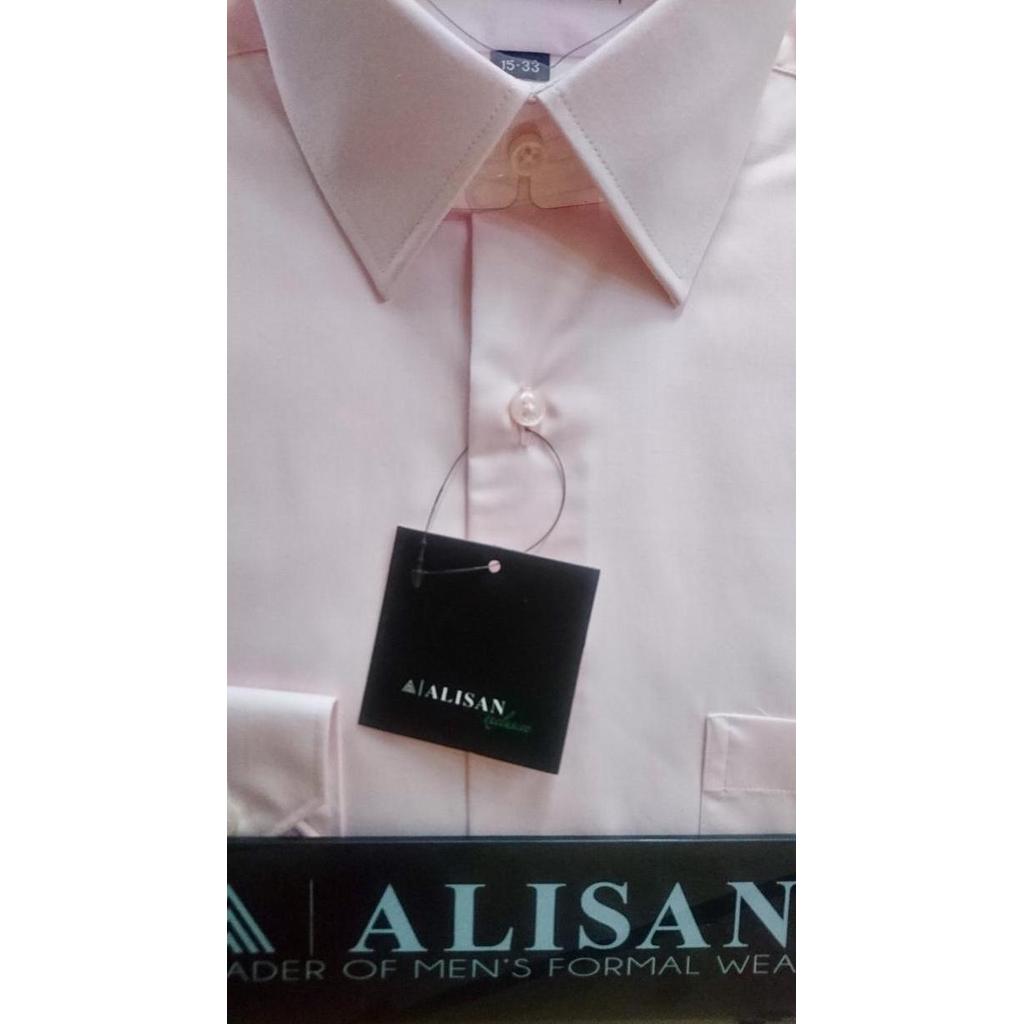 Alisan Kemeja Polos Reguler Lengan Panjang //Pink//