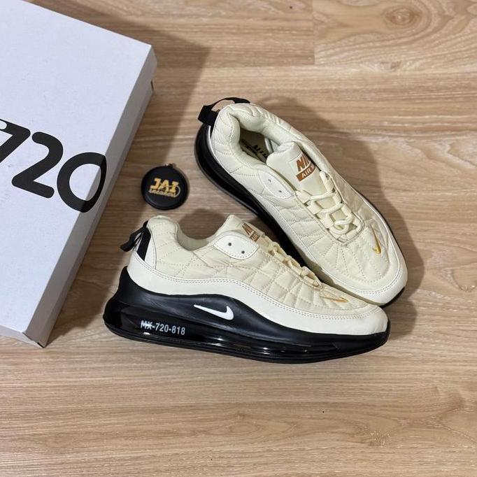 SEPATU SNEAKERS NIKE AIR MAX 720 - 818 CREAM BLACK PRIA