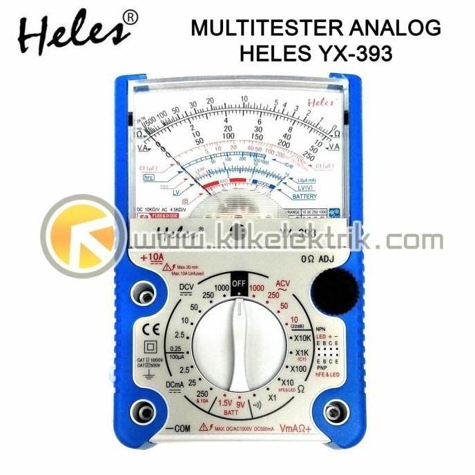 Multitester Heles Yx-393 Tr Multi Avometer Analog Tester Helles Yx393