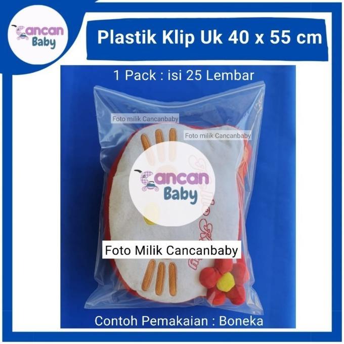 Plastik Klip Jumbo Uk 40X55 Cm Ziplock Bening Super Besar Tebal 0.5