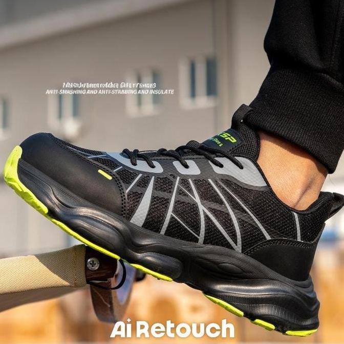 Sepatu Kerja Safety Tali Putar Ringan