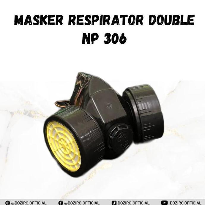 Masker Respirator Single Double Np306 Masker Filter Chemical Respirator