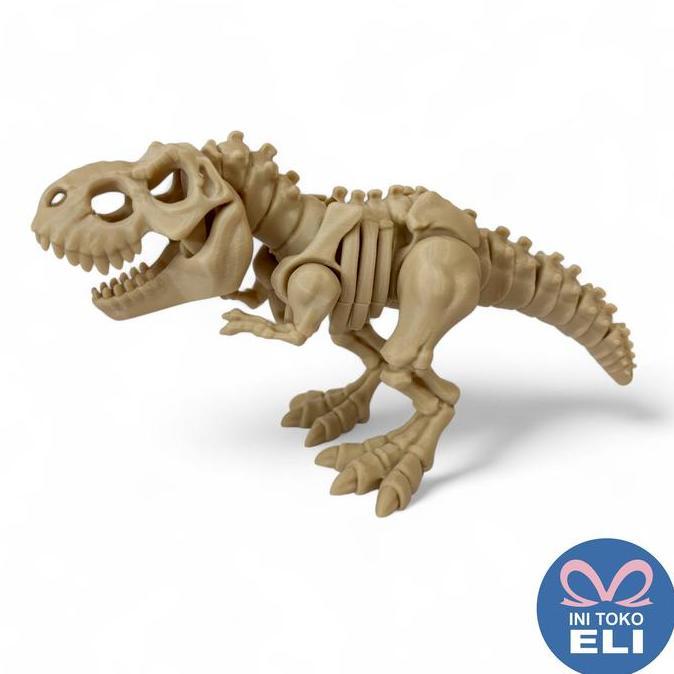 Mainan Anak Dino Dinosaurus T-Rex Triceratops Spinosaurus Fosil Reptil Artikulasi Realistis JS