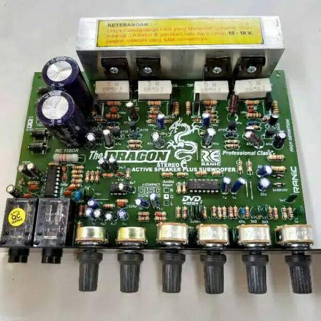 Kit Dragon Power Amplifier Speaker Aktif mic echo subwoofer