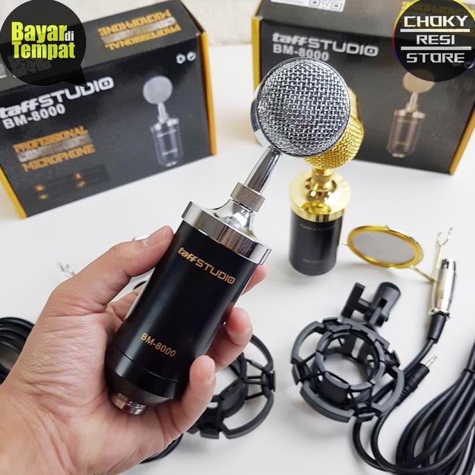 Paket Microphone BM8000 Full Set Soundcard V8plus
