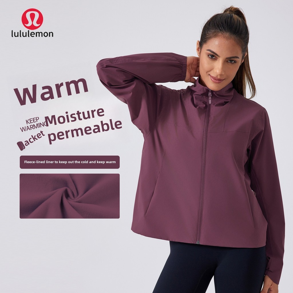 New Arrival 2026 LuluLemon Slim-fit Jacket Outdoor Camping Hiking Hiking Suit Windproof Waterproof A