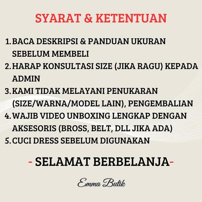 Promo Emma Butik E00196 Midi Dress Jacquard Gaun Wanita Formal Dress Kancing Dress Gereja Mewah Panj