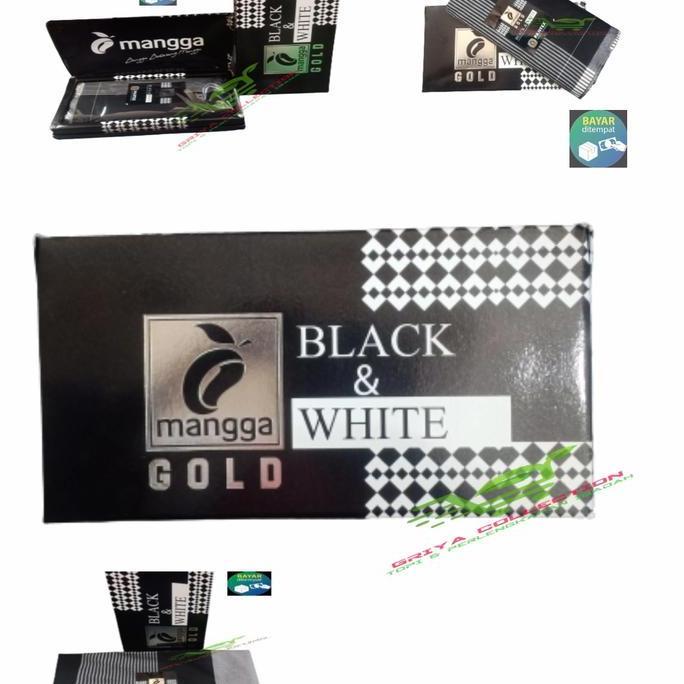 DB15 >> SARUNG MANGGA GOLD BLACK & WHITE / SARUNG MOTIF HITAM PUTIH MANGGA