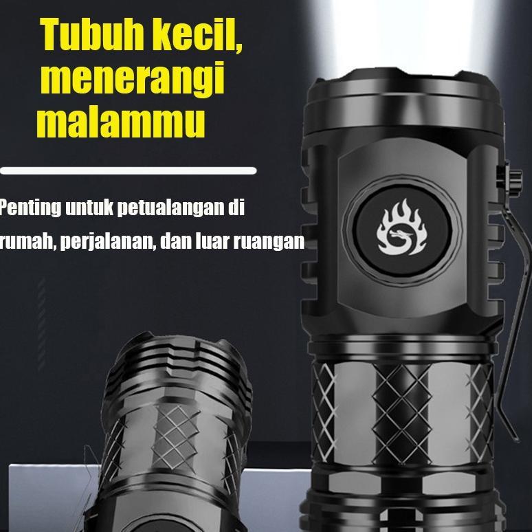 Terbaru Senter Monster Mini Tiga Mata Jerman/Senter Led Mini Super Terang /Senter Mini Anti Air Supe