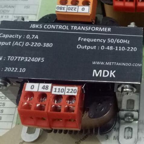 Trafo JBK5-160VA In 0-220-380V Out 0-48-110-220V Control Transformer