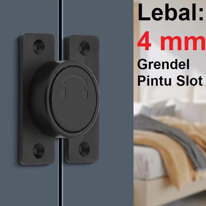 FANA Kunci Pintu Grendel Gembok Putar Rotary Selot Logam Set Paket Pintu Geser Aluminium Kayu Keaman