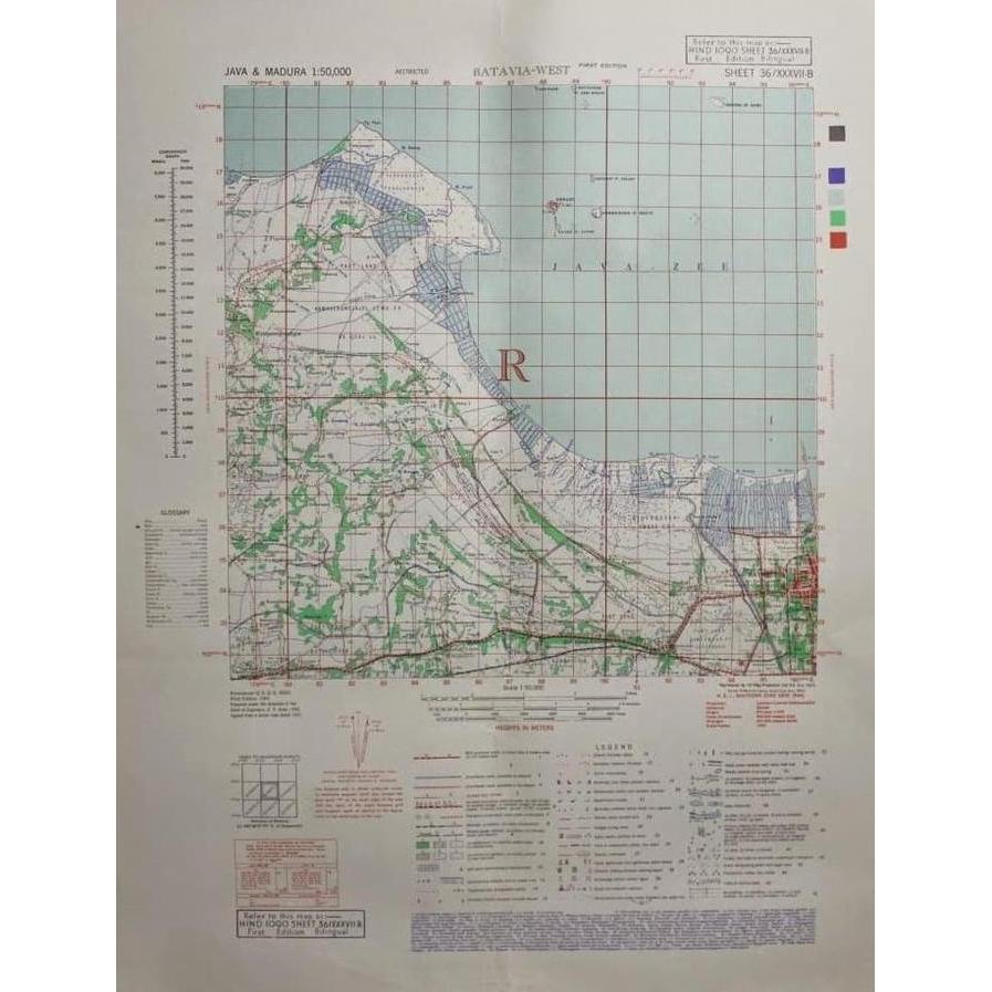 Peta Antik Indonesia ex Perang Dunia Kedua Asli Cetakan US.Army 1942