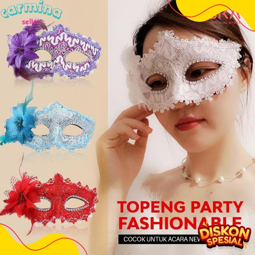 Cusss Serbu Topeng Wajah Mata Pesta Tahun Baru Mask Cosplay Halloween Party Wanita Cewek Dewasa Cant