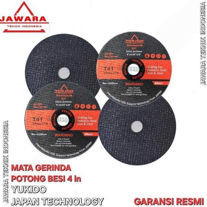 LIBARDIRT Mata Gerinda Potong Besi 4 inch Batu Potong Gerinda Besi Original YUKIDO Japan Technology 
