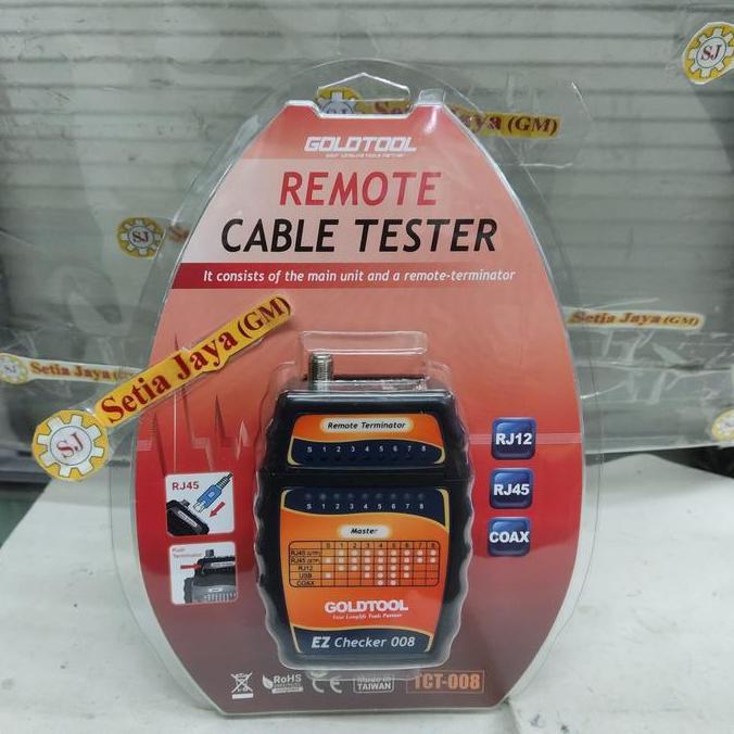 BROOK- Goldtool TCT-008 EZ Checker for F / RJ12 / RJ45