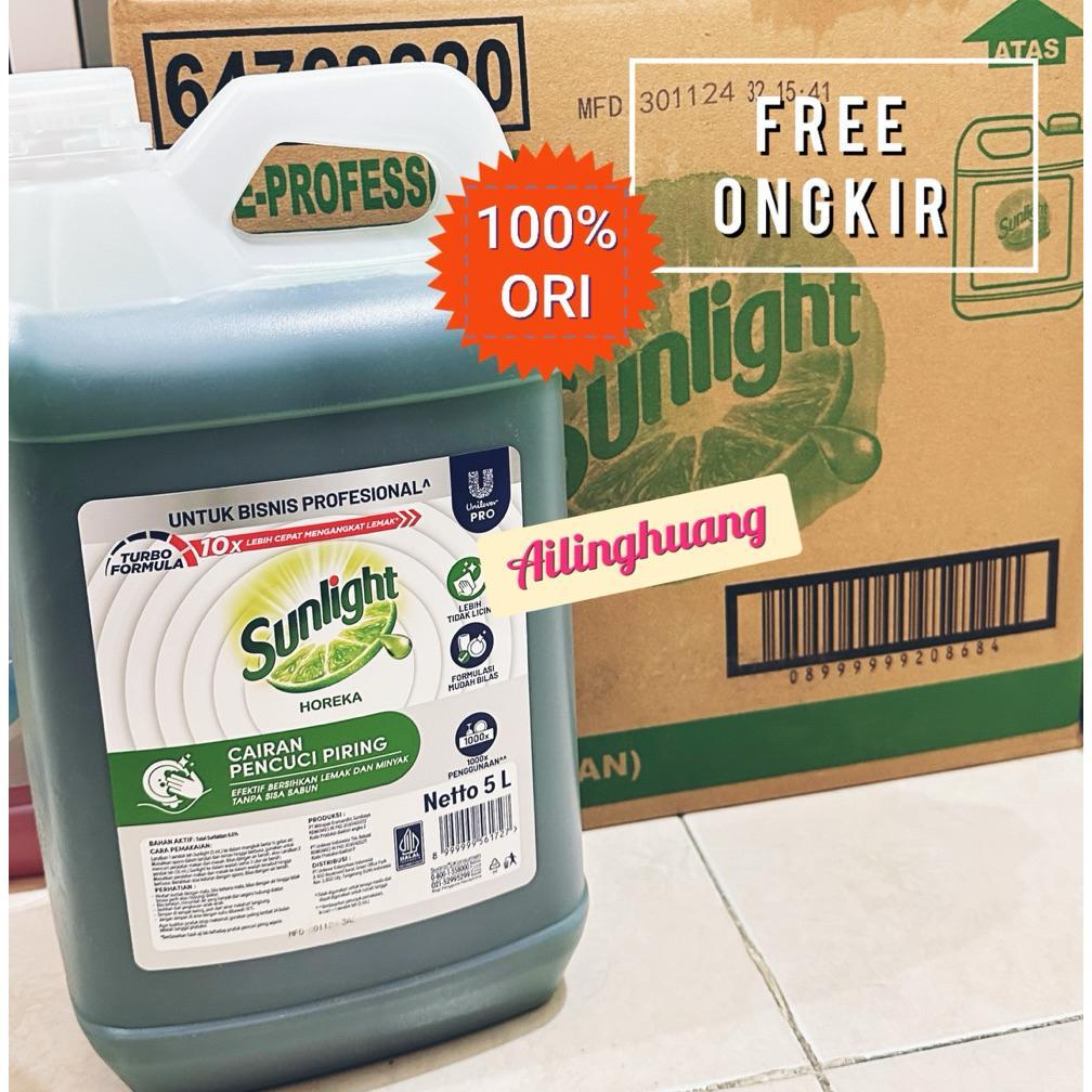 SUNLIGHT 5 LITER / Sabun Cuci Piring Sunlight 5 Liter/ Sunlight Professional 5L  / Sunlight Profrssi
