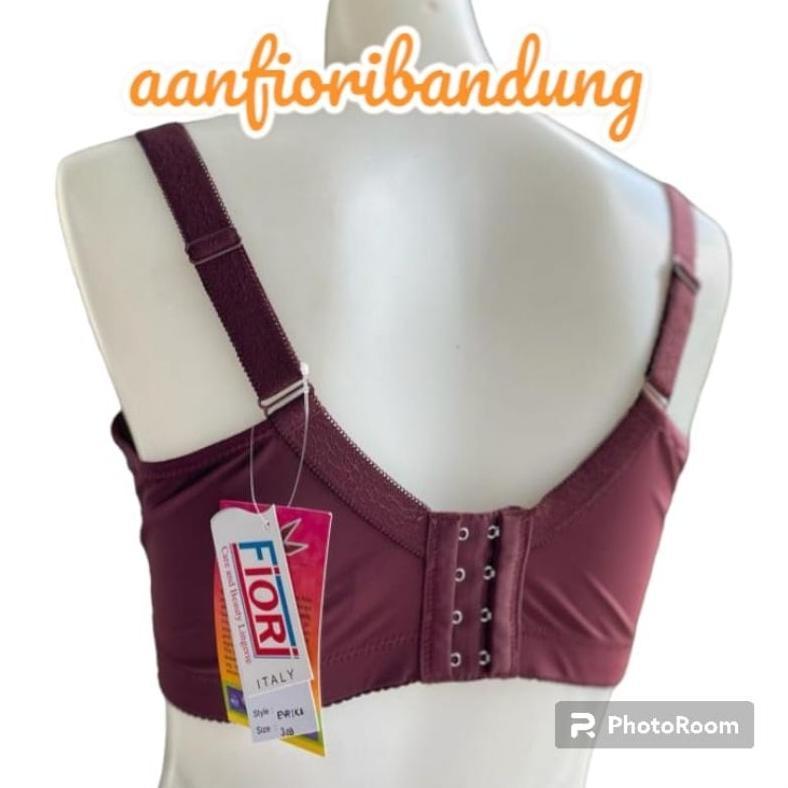 FIORI Bra ENRIKA Germanium MAROON | Bra Kawat  Full Cup Tanpa Busa | Mangkuk Full Cup Kait 4 Pakaian