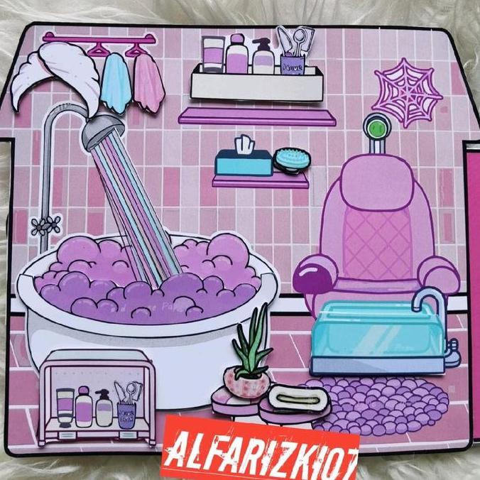 mainan edukasi toca boca life world pink end purpel buku kreatifitas anak Cewek