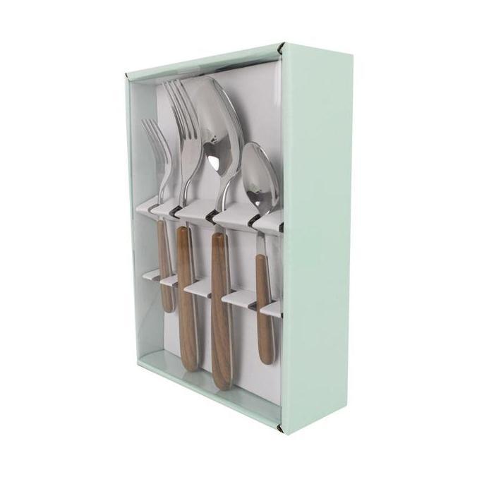 APPETITE SET 16 PCS ALAT MAKAN KLASIK - COKELAT