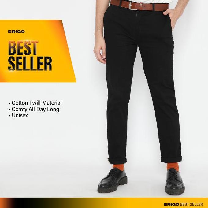 Erigo Chino Pants Sirius Black - Celana Panjang Chino Unisex