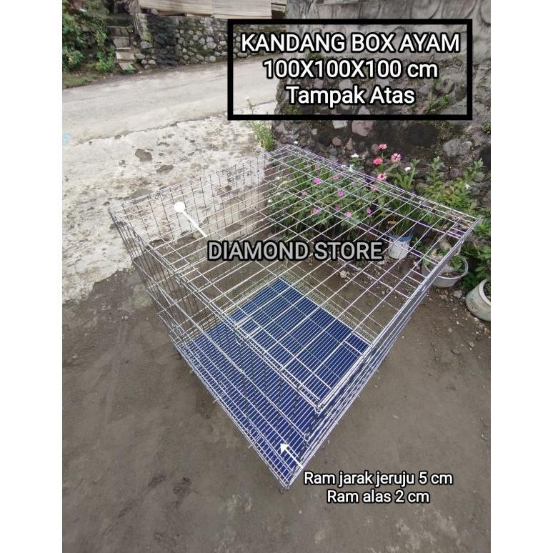 Kandang Box Ayam Galvanis Lipat 100x100x100 I Kurungan Ayam Jago Bangkok Murah Premium ready stock  