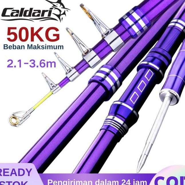 Caldari Joran Pancing Carbon Fiber Sea Fishing Rod 2.1M3.6M7 Stik Pancing 3.6Meter Sti Pancingan
