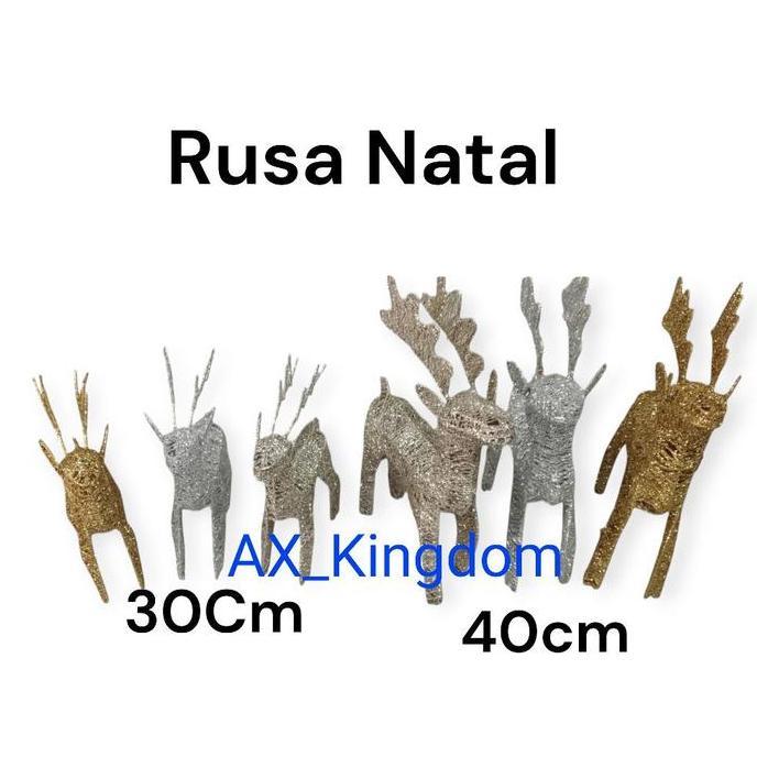 Pajangan Natal Patung Rusa 30CM-50CM/Dekorasi Natal Hiasan Rusa Natal 30CM, RUSA NATAL 40CM, RUSA NA