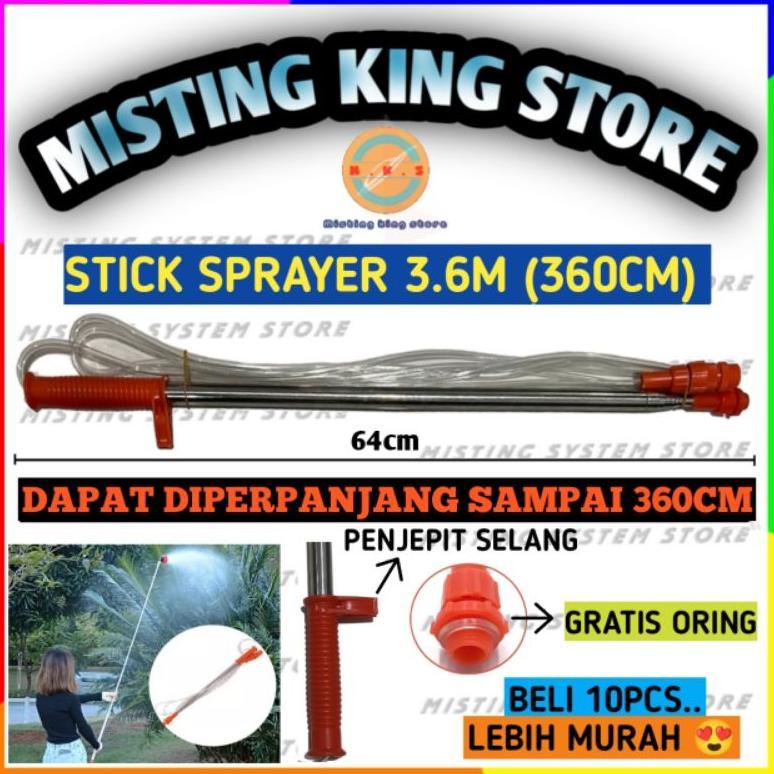 Promo Cod Stick Sprayer Elektrik Antena Panjang 3.6 Meter Stik Teleskopik Stainless Steel Knapsack /