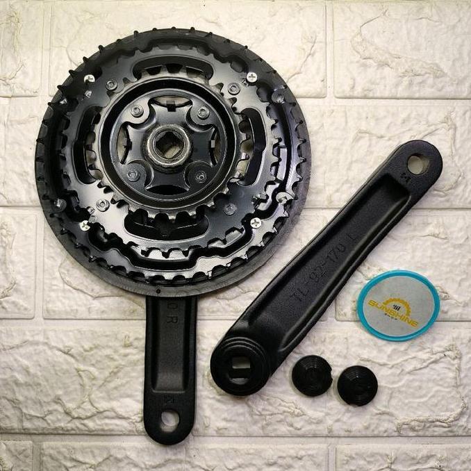 Promo Crank 3 Speed Oxo Cw49 Alloy 42/34/24T Gear Gir Tengah Sepeda Mtb As Tengah Bb Kotak Cod