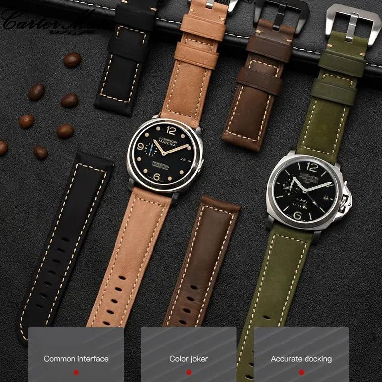 STRAP TALI JAM TANGAN PANERAI LUMINOR KULIT ORIGINAL 22MM 24MM 26MM Aksesoris jam tangan