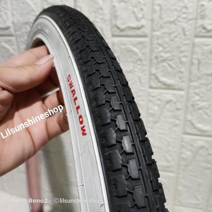 Promo Ban Luar Sepeda 24 X 1.75 Swallow Deli Tire S-141 Hitam Putih Mini City Bike Cod