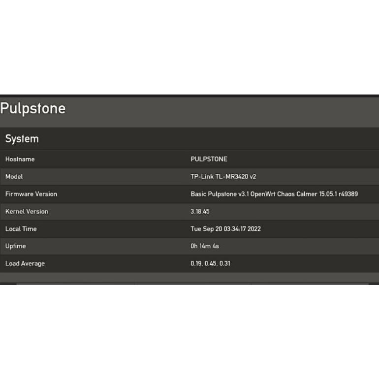 Tp Link Mr3420/Mr3220 (PULPSTONE Firmware) Router Wifi