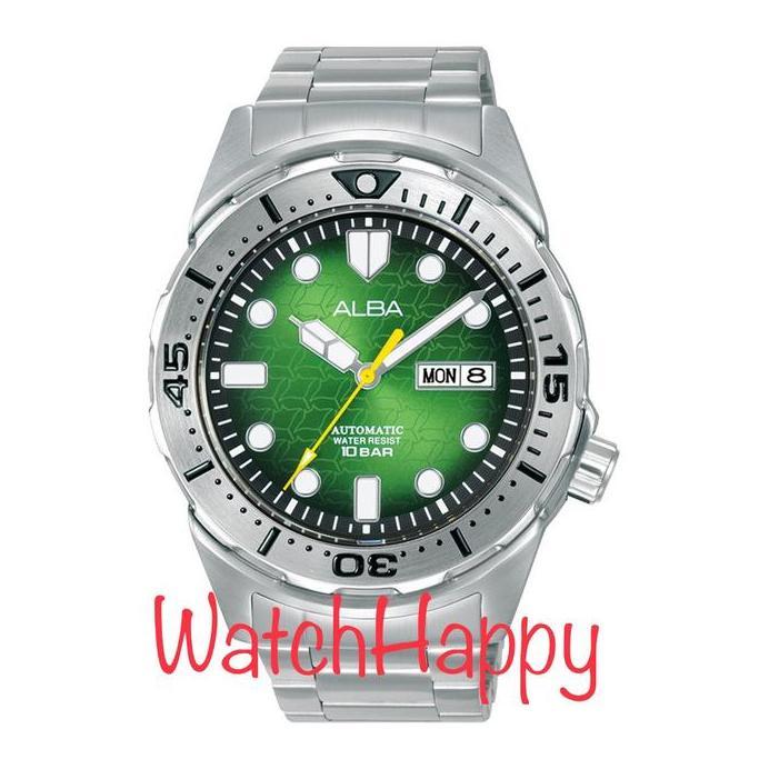 ALBA AL4443X1 MEN GREEN GRADATION AUTOMATIC AL4443 STAINLESS ORIGINAL