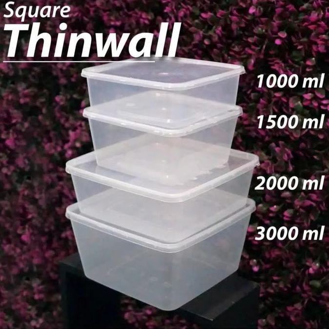 kotak makan 1500 ml Tempat Box nasi microwave Thinwall food container