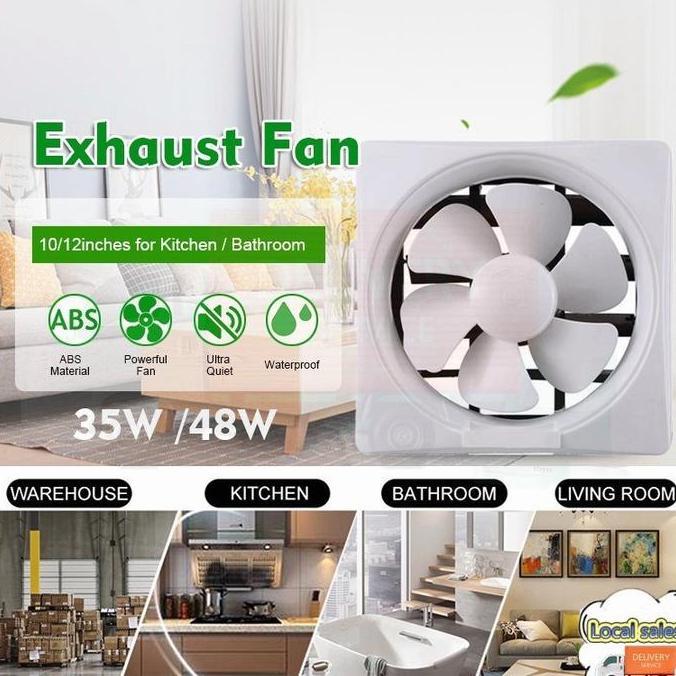 NUNNALLY- REKOMENDASI Exhaust Fan Dinding  Kipas Angin Hexos Exhaust fan 68112 inch wallmounted vent