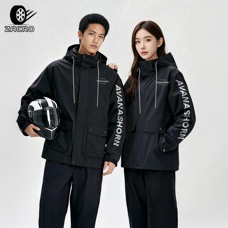 ZACRO Jas Hujan Pria Dan Wanita Tahan Air/Hujan Super Kuat Pelindung Wajah Definisi Tinggi