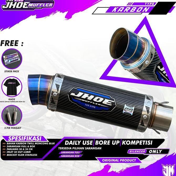 Knalpot Racing Supra GTR 150  Sonic Original Jhoe Muffler Model Malaysia style Original