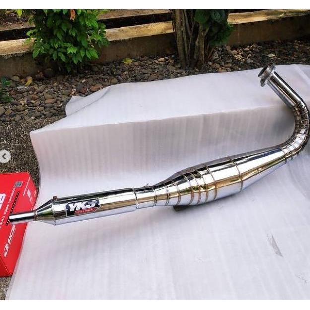 Knalpot YKJ RX KING Kolong Python Chrome Cacing Super Garing Istimewa 100% Original YKJ Racing Origi