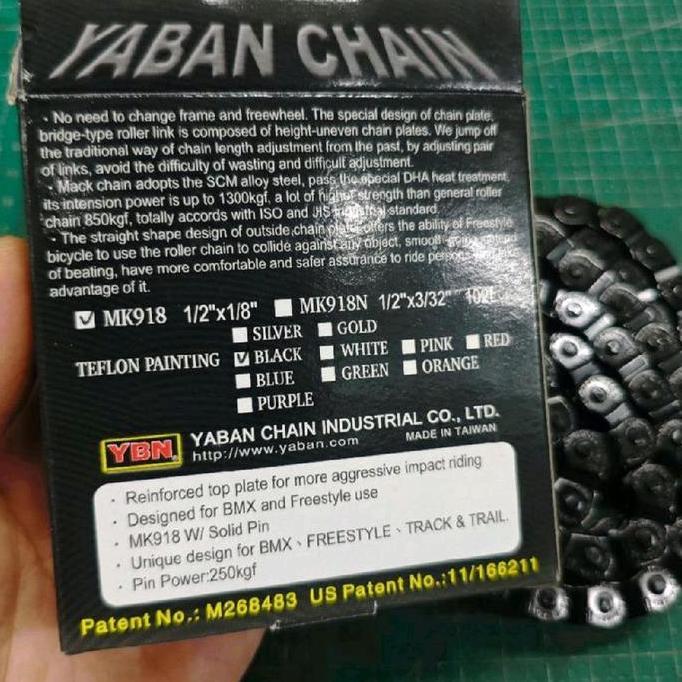 Rantai Chain Bmx Ybn Halflink Mk918 Black Bmx Freestyle Trail Folding Fixie Half Link Mk 918 Hitam P
