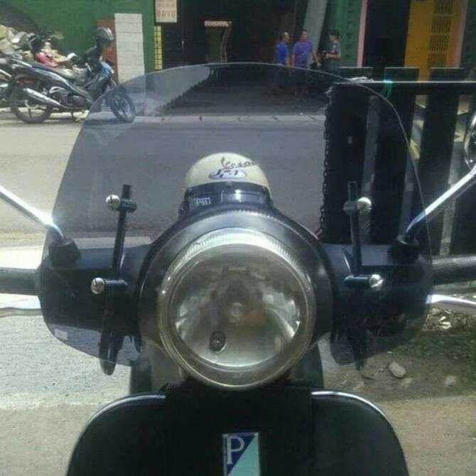 Aksesoris Flyscreen Winshield Buat Vespa LX S Primavera GTS S125iGet & Original