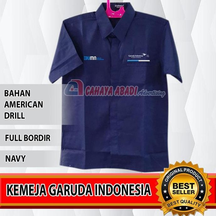 Kemeja Bumn Garuda Indonesia Seragam Bumn Garuda Indonesia Baju Bumn Garuda Indonesia Navy