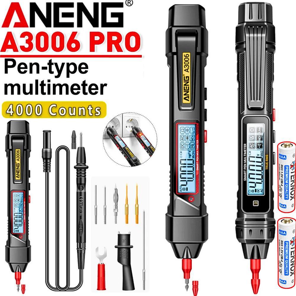 NEW COD ANENG A3006 Tespen Listrik Cek Kabel Putus Digital Multimeter 4000 Count + 2 PCS Baterai AAA