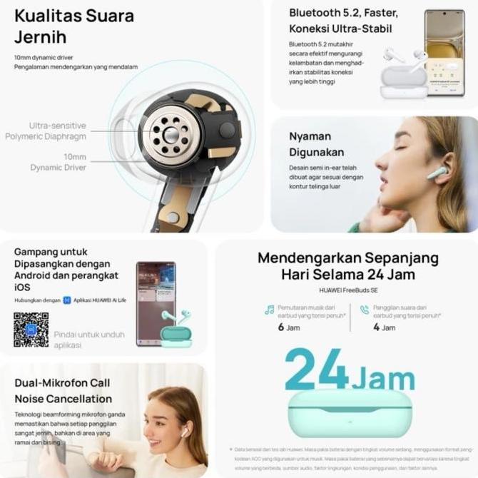 Huawei Freebuds SE Wireless Earphone TWS Original Original