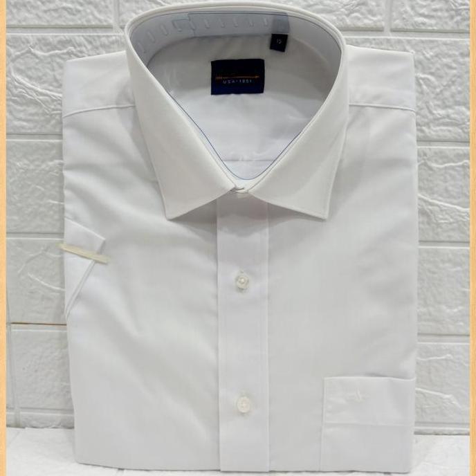 DS103 >> Arrow Kemeja Putih Pria Kerja Kantor Formal Lengan Pendek 100% Original Arrow