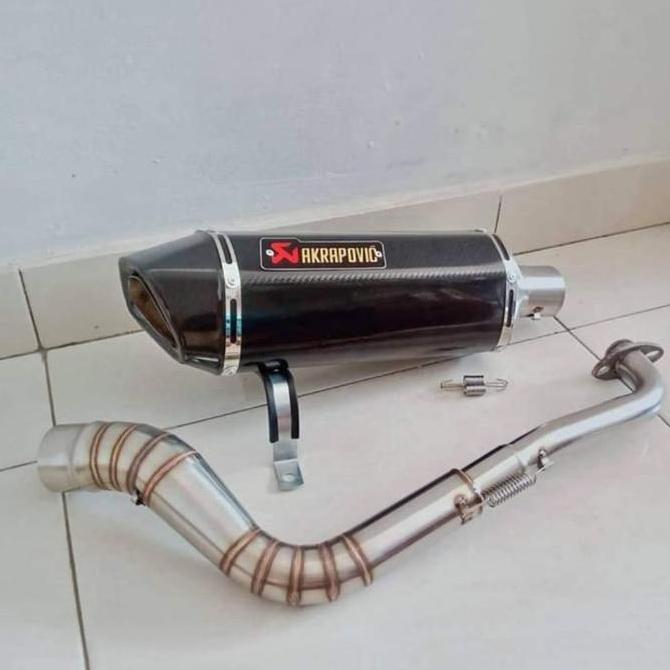 Knalpot Racing Akrapovic Pnp Aerox,Lexi,Nmax,Scoopy,Vario,Beat dll Original