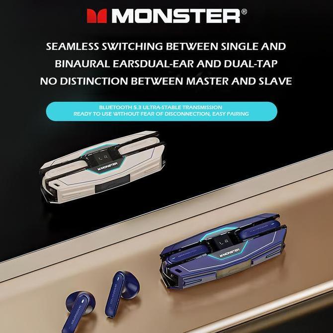 Aitu X Monster XKT08 Pro Wireless Bluetooth Earphone TWS HIFI Surround Original