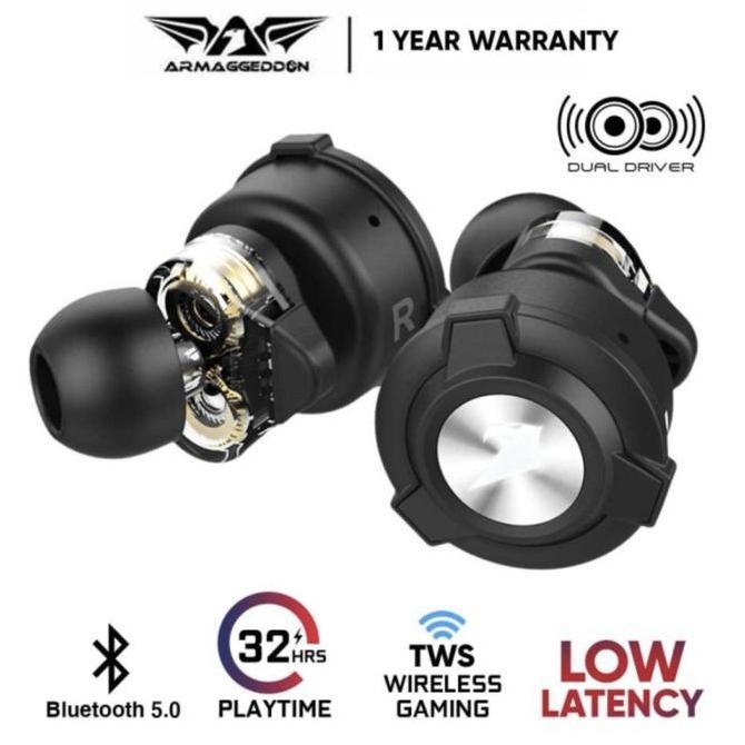 Armaggeddon Hornet 3 TWS True Gaming Wireless Dual Driver Earbuds Original